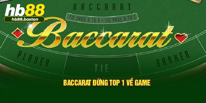 Baccarat đứng top 1 về game