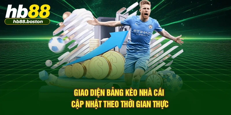 Giao diện bảng kèo nhà cái cập nhật theo thời gian thực