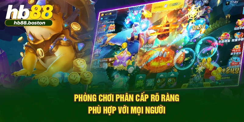 Phòng chơi phân cấp rõ ràng, phù hợp với mọi người