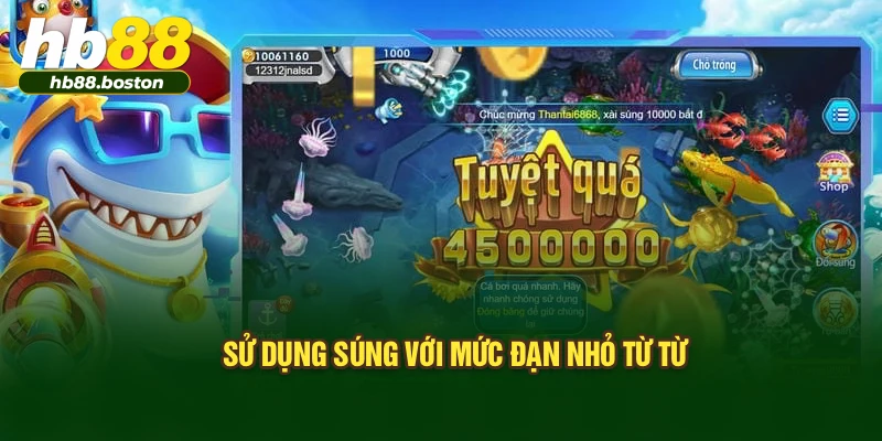 Sử dụng súng với mức đạn nhỏ từ từ