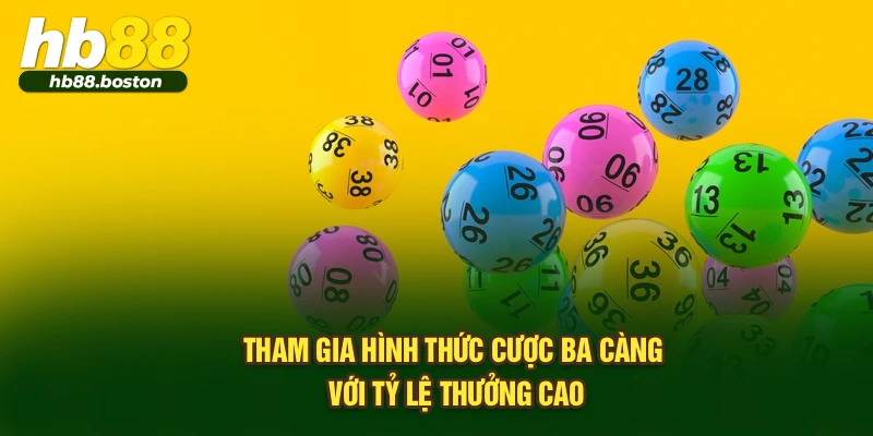 Tham gia hình thức cược ba càng với tỷ lệ thưởng cao