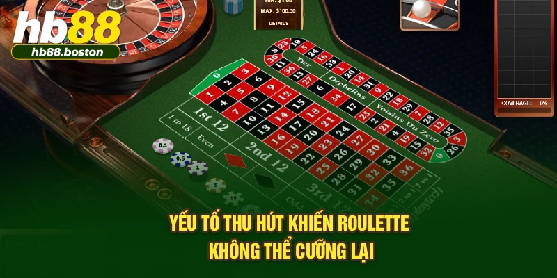 Yếu tố thu hút khiến roulette không thể cưỡng lại